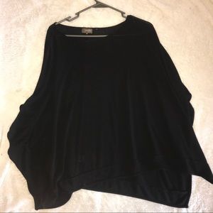 Black poncho top